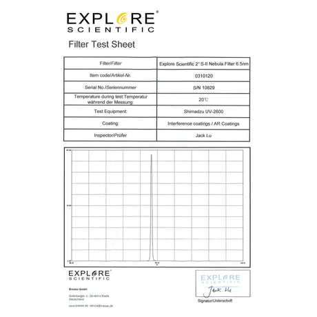 Nebula Filter S-II 2-inch 6.5nm