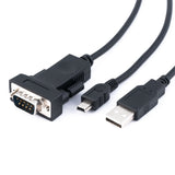 Dual plug (DB9 FTDI chipset and USB 2.0 Mini B)