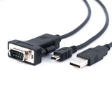 Dual plug (DB9 FTDI chipset and USB 2.0 Mini B)