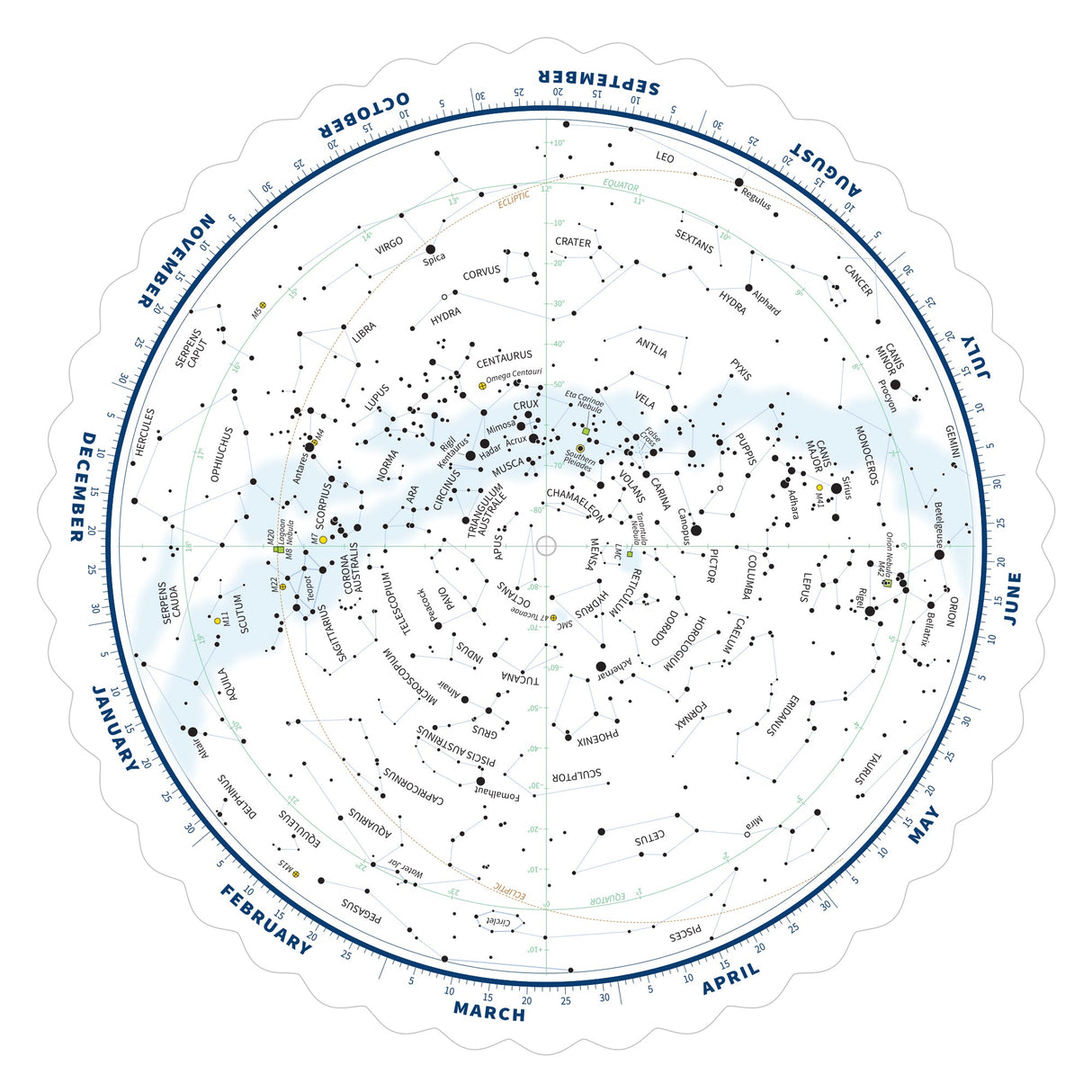 Tirion Double-Sided Multi-Latitude Planisphere