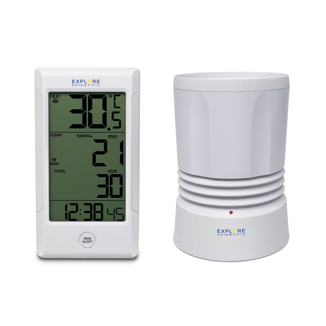 Explore Scientific Wireless Rain Guage with Outdoor Temperature - RGT1001