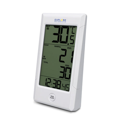 Explore Scientific Wireless Rain Guage with Outdoor Temperature - RGT1001