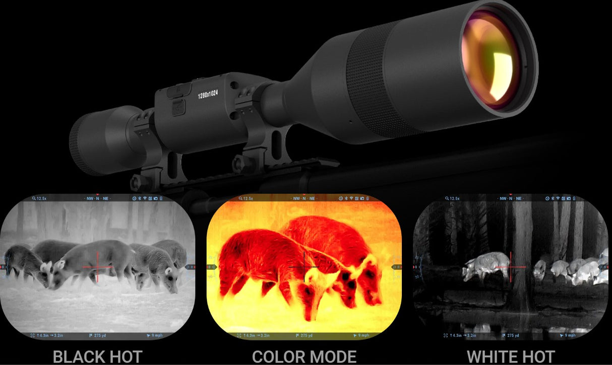 ATN Thor 5, 2-20x, 1280x1024 12 micron, Thermal Rifle Scope with Full HD Video, WiFi