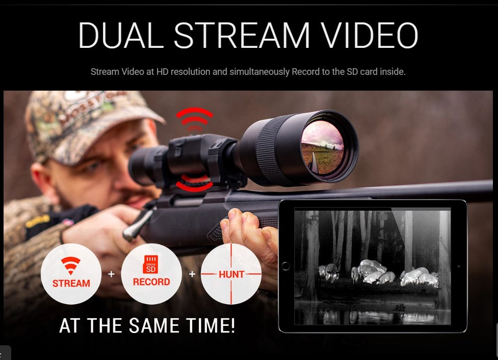 ATN Thor 5, 2-20x, 1280x1024 12 micron, Thermal Rifle Scope with Full HD Video, WiFi