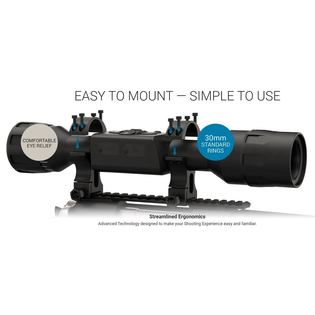 ATN X-SIGHT LTV Ultra Lightweight Day & Night Vision Rifle Scope (3-9x or 5-15x)