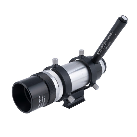 Explore Scientific 8x50 Straight Through Illuminated Viewfinder with Bracket and NEW long battery life Illuminator II