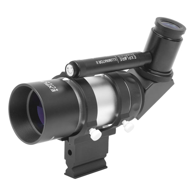 Explore Scientific 8x50 Illuminated Right Angle Polar Finder Scope with NEW long battery life Illuminator II